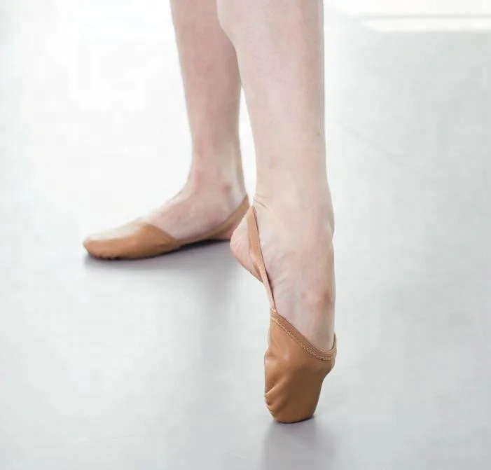 JW Girls Women Half Sole Dance Leather Ballet Shoes