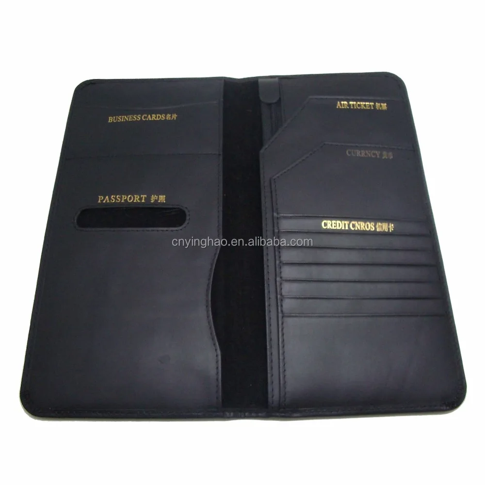
Customized leather rfid blocking card protectors passport 