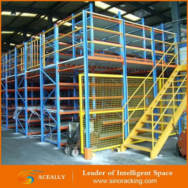 Складские стеллажи системы стальная платформа