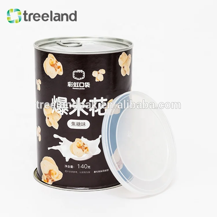 Custom Order Cylinder Popcorn Cardboard Tube Packaging Popcorn Paper Canister