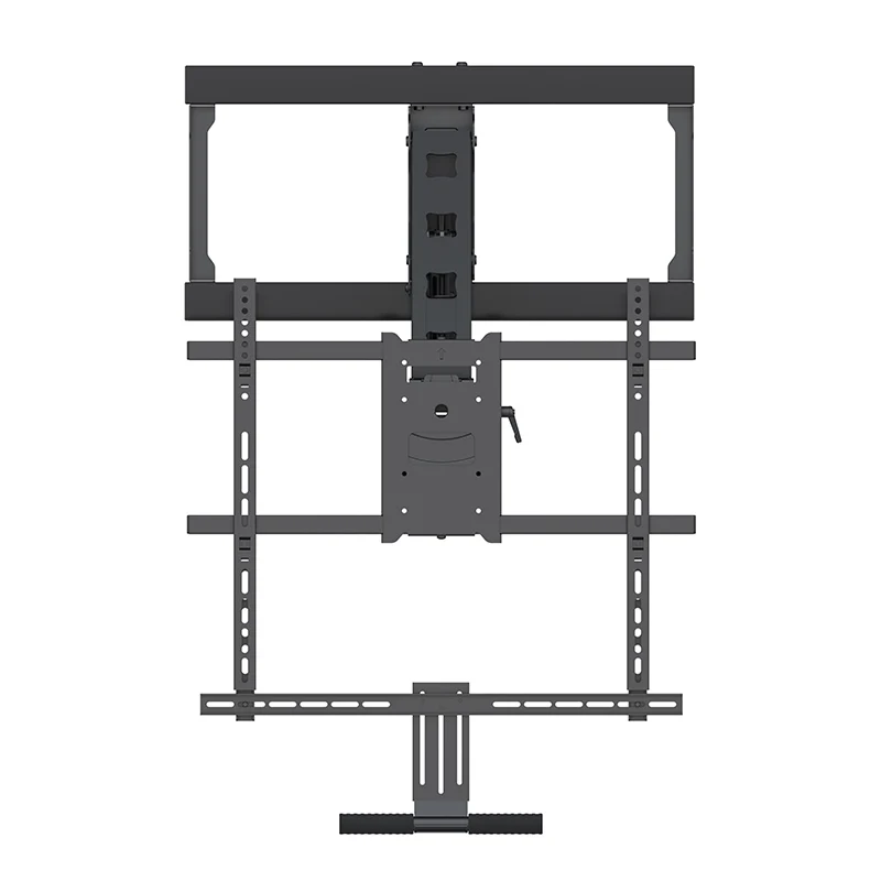 Metal Gas Spring Fireplace Folding Telescoping TV Wall Mount Bracket With Sound Bar