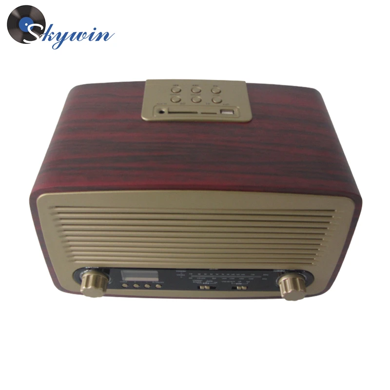 Портативный USB SD плеер Винтаж ретро деревянные радио