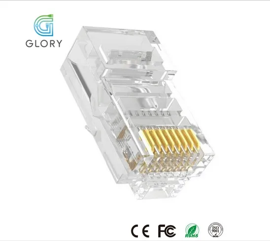 
8P8C gold plated utp network cable rj45 connectors 100 pack 