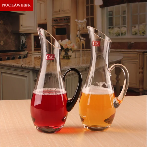 Wholesale Fashion High Quality Glass Wine Premium Colored Decanter Crystal Wine Decanter Glass Decanter