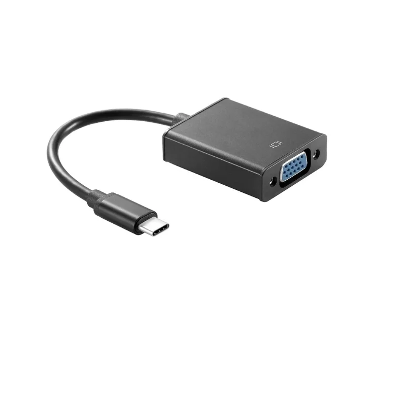 Поддержка 1080P USB 3.1 Type-C Мужской к VGA Женский конвертерный кабель Адаптер для ноутбука к проектору HDTV дисплей USB C к V