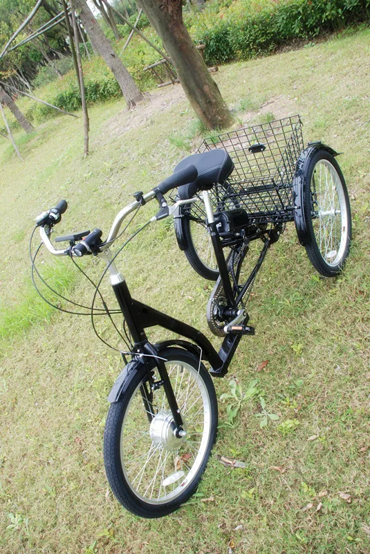 Shop Pedal Bike 3 Wheels Cargo Tricycle Tricycle Cargo Bicycle GW 7019E with 7 Speeds 24 Inch Women Steel Aluminum Alloy Street