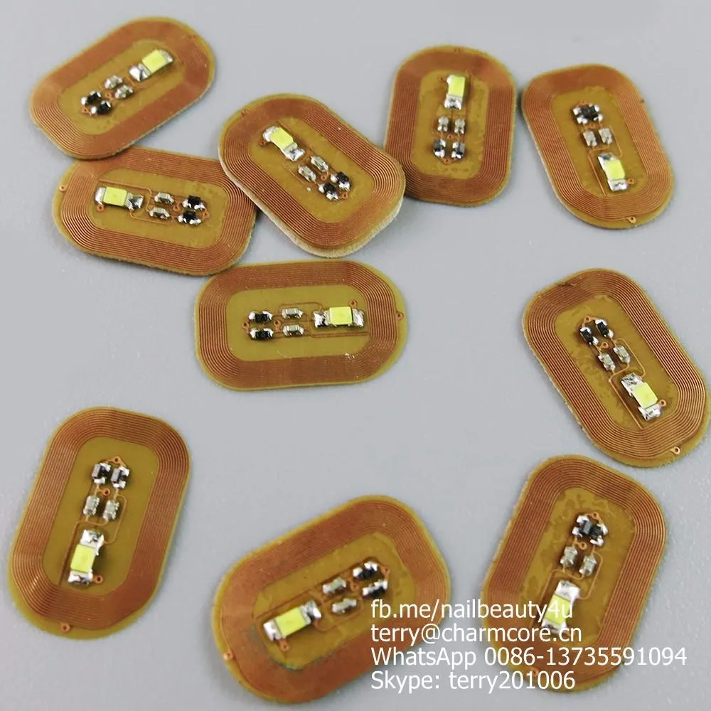 New Arrive Japan Oct NFC LED Lighting Nail Sticker,Chip Automatic Flash Fixed Scintillation DIY Nail Art Decoration Nail Tool
