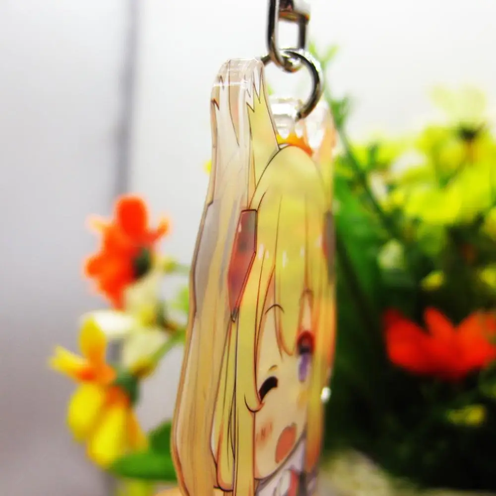 Free Sample Double Side CMYK Offset Print Laser CNC Cut Custom Anime Acrylic Keychain Character Stand