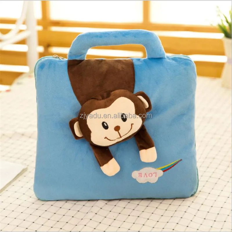 Air conditioner is cartoon plush toy portable air conditioner blanket blanket wholesale