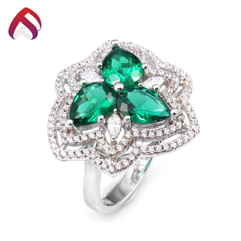 white cz created ruby ring  big red stone silver ring designs for women