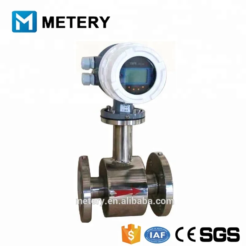 High Temperature Carbon Steel F46 Lining Electromagnetic Flow Meter DN50