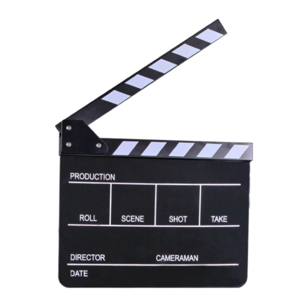 
E IMAGE ECB 01Acrylic black colour acrylic movie photography clapper board  (62185204983)