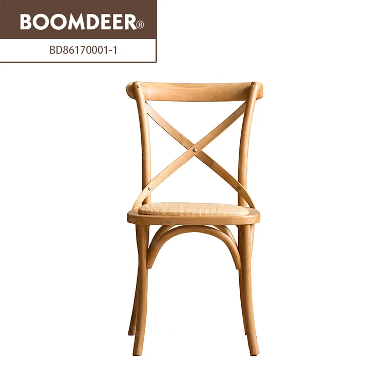 
wholesale vintage high back classic furniture chair cross back wood chair 