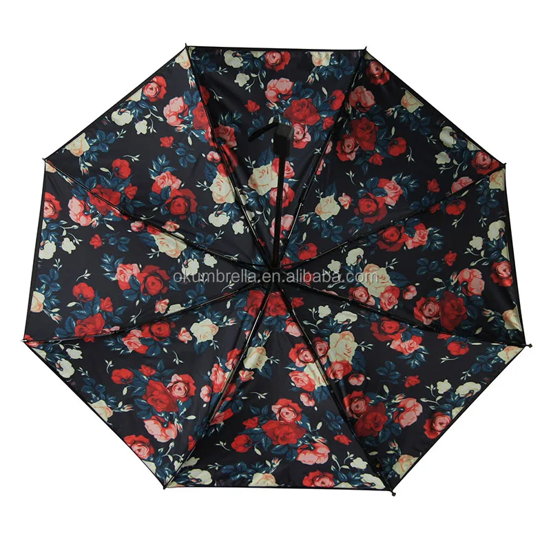 Ok Umbrella Double layer Car Reverse Umbrella 23 inch Inverted Umbrella