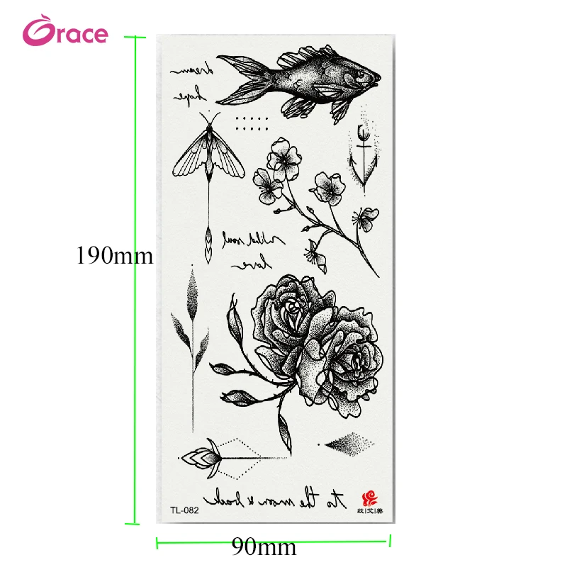 TL 81-120 colourful temporary tattoo sticker for fashion decoration water transfer water proof sticker tattoo