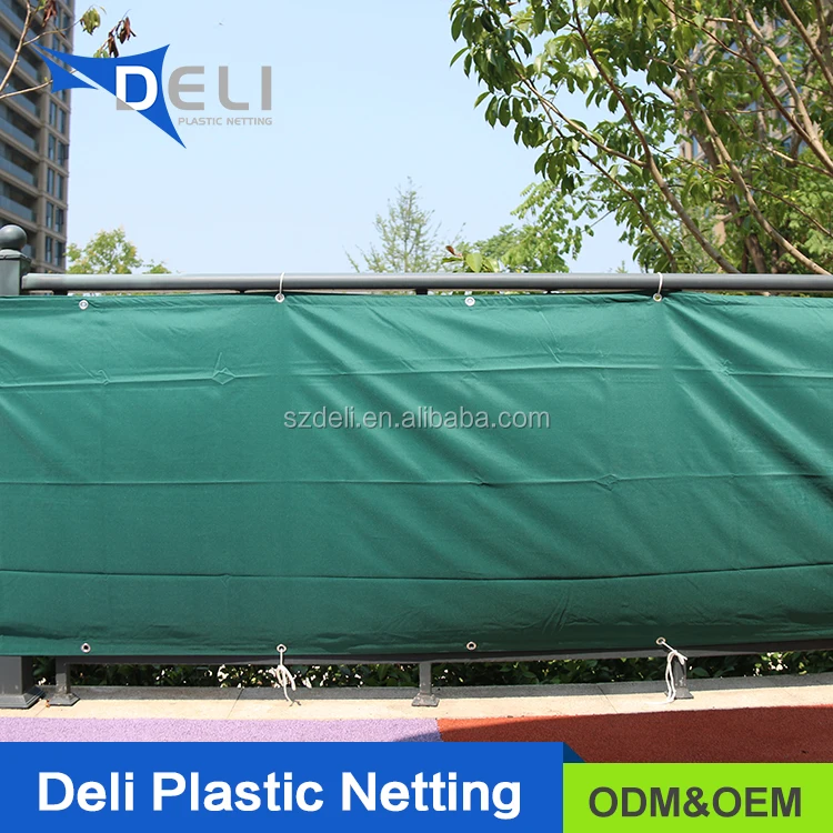 Polyester+PU coating 160 GSM privacy screen mesh for Balcony garden