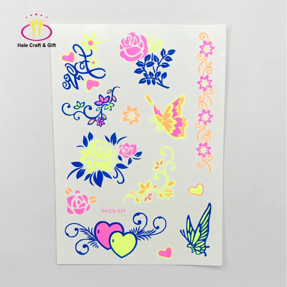 Glow In The Dark Naked Woman Sexy Adult Body Temporary Print Tattoo Sticker