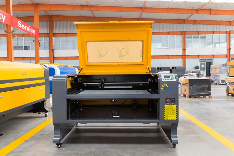 
cover can be opened CO2 laser type 12mm acrylic wood rubber MDF laser cutting machine 1080 