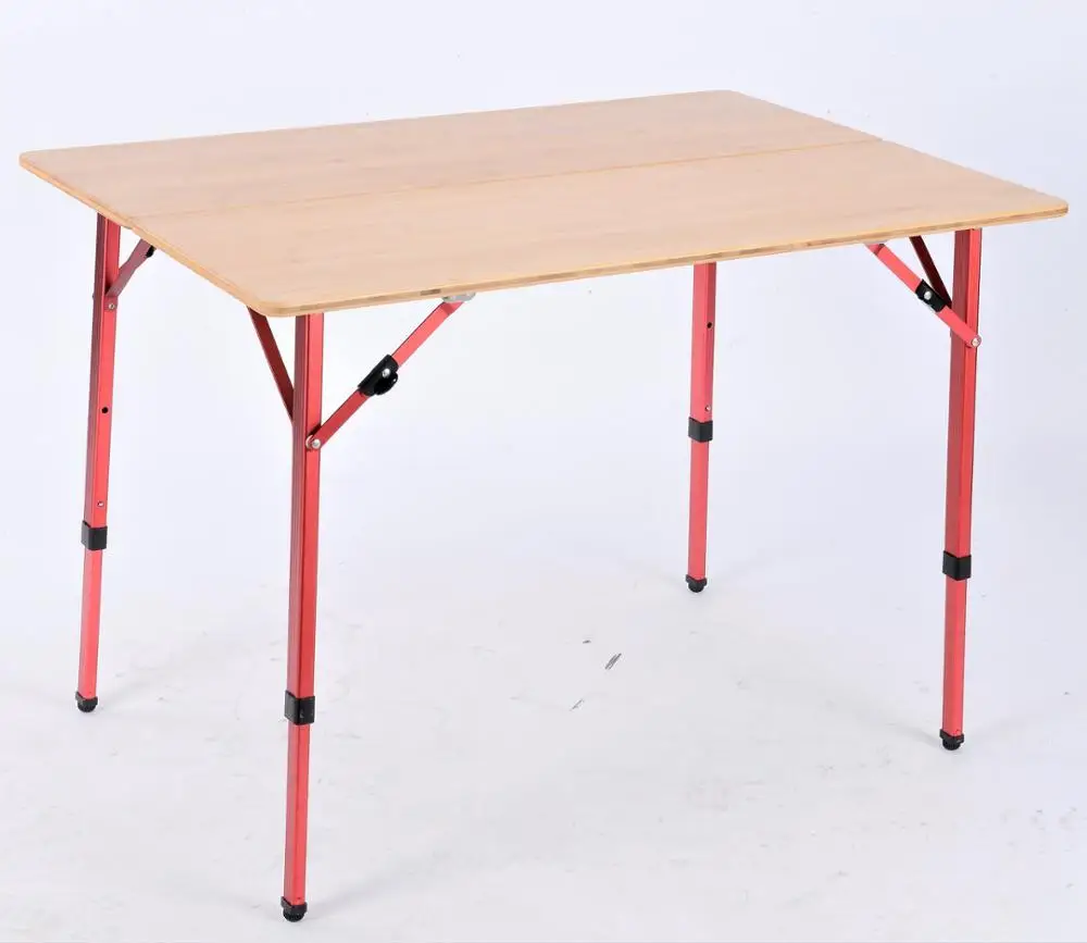 High class camping table camping use bamboo material bamboo table morden folding table