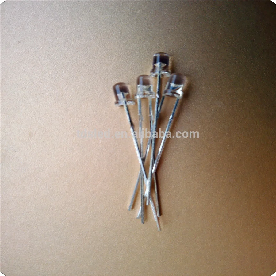 
30 degree 6000K - 6500K neutral white 3mm round led lamp water clear / diffuse color 