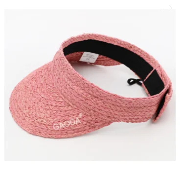 Foldable  Straw Sun Visor Summer Hat For Women And Girl