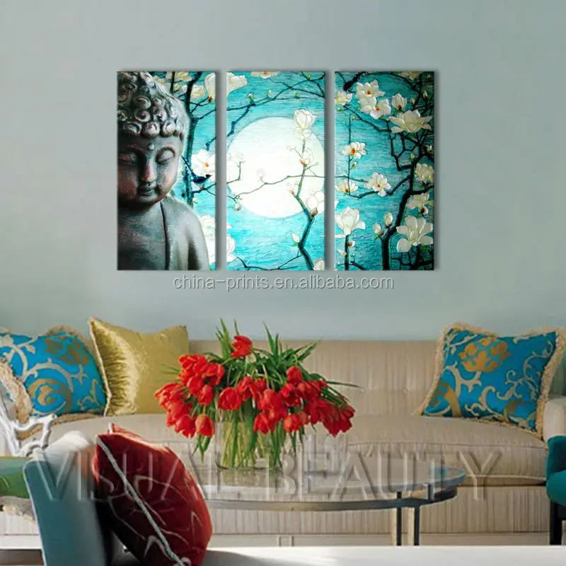 Buddha Oil Painting On Canvas/3D Buddha Painting/Indian Buddha Oil Paintings