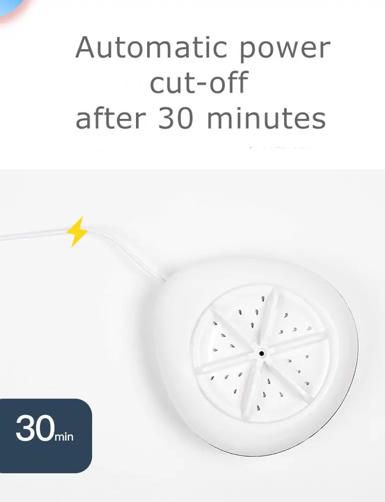 High Quality Portable mini student lazy laundry ultrasonic washer cleaning washing machine for traveling