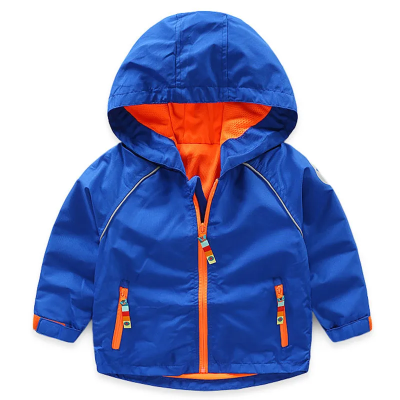 2018 New children winter hooded zipper-up coat boys outdoor windproof jacket