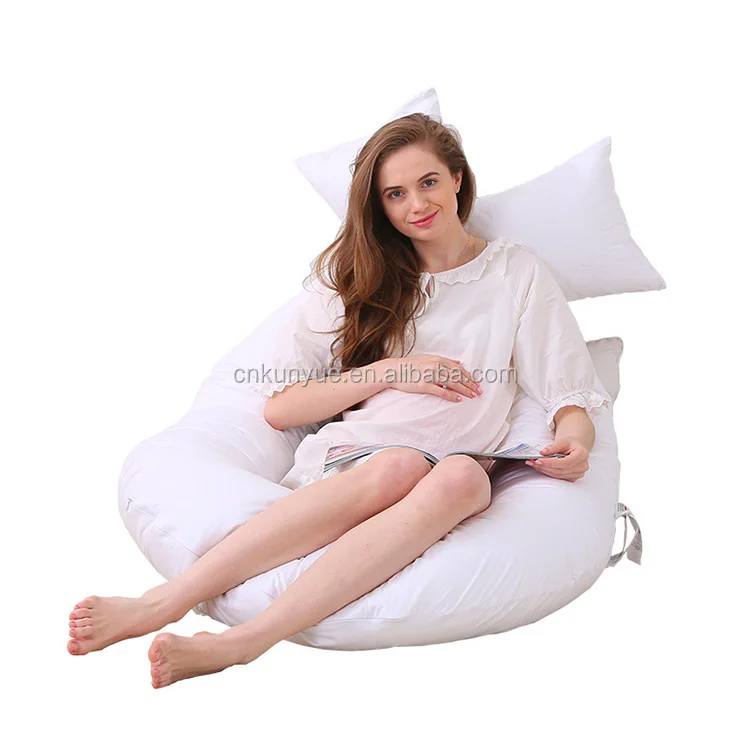 
Custom U Shaped Total Body Maternity Back Support Cotton Side Sleeper Pregnancy Pillow 