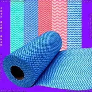 Spunlace J-cloth roll,non-woven J-cloth,wholesale cleaning supplies--Shouguang Kaixuan clean wipe  epa approval