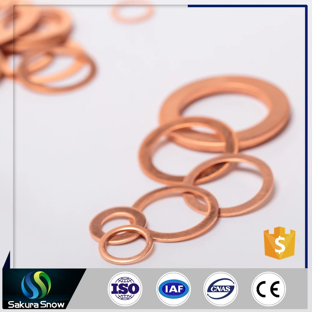 Copper Washer Solid Gasket Sump Plug Oil Seal Fittings 10*14*1MM Tool