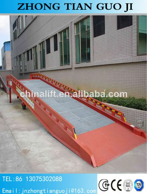 Container loading and unloading bridge, mobile ramp yard