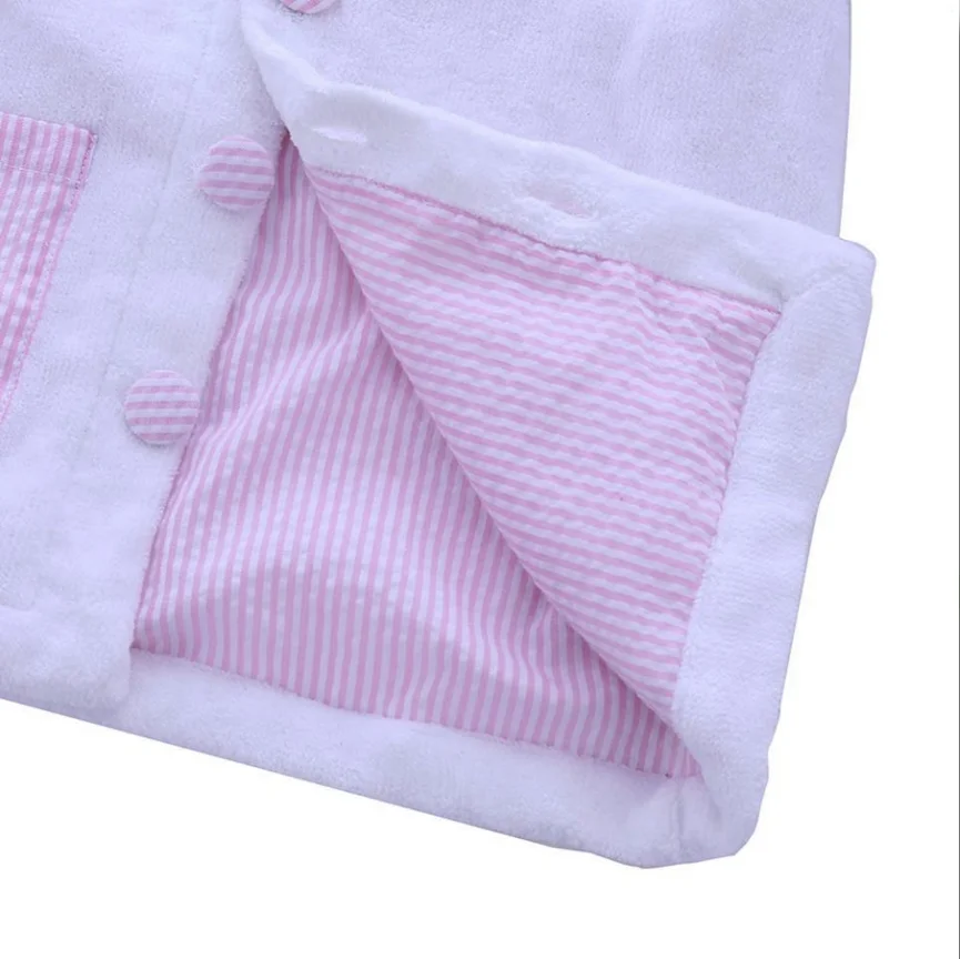 
Pink and Blue Cotton Kids Swim Bathrobe Personalized Seersucker Lined Terry Hooded Swimsuit 