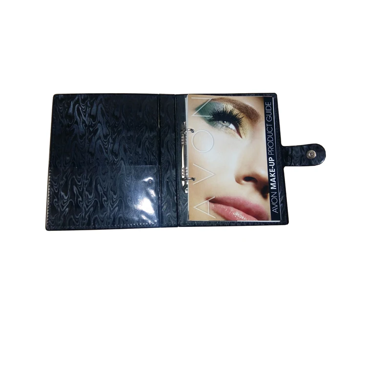 pu 6 ring binder product catalogue with magnetic closure