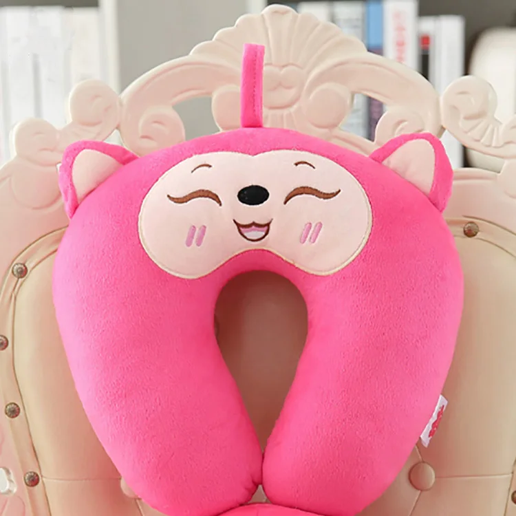U shaped cute designs animal shaped slow rebound cartoon soft neck travel pillow
