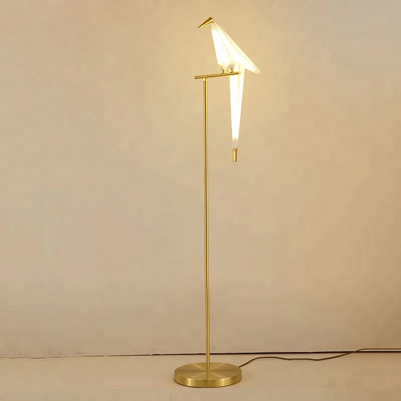 Nordic fashion personality art paper cranes birds adornment floor lamps