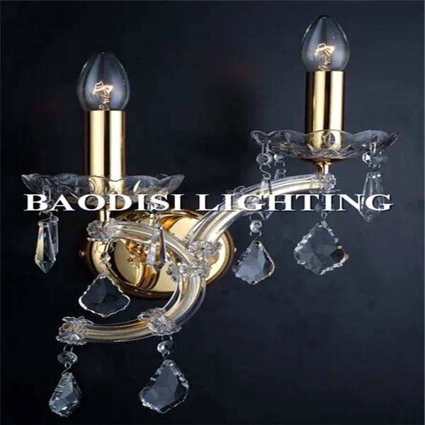2014 baodisi lighting wall candle holder indoor lighting crystal led wall light