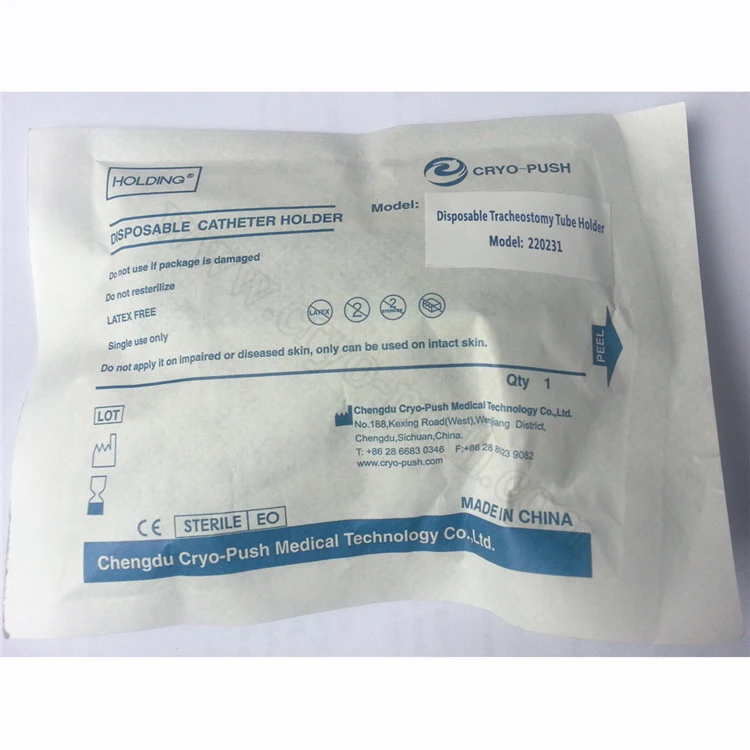 Медицинские принадлежности, катетеры, одноразовый держатель трубки для трахеостомии