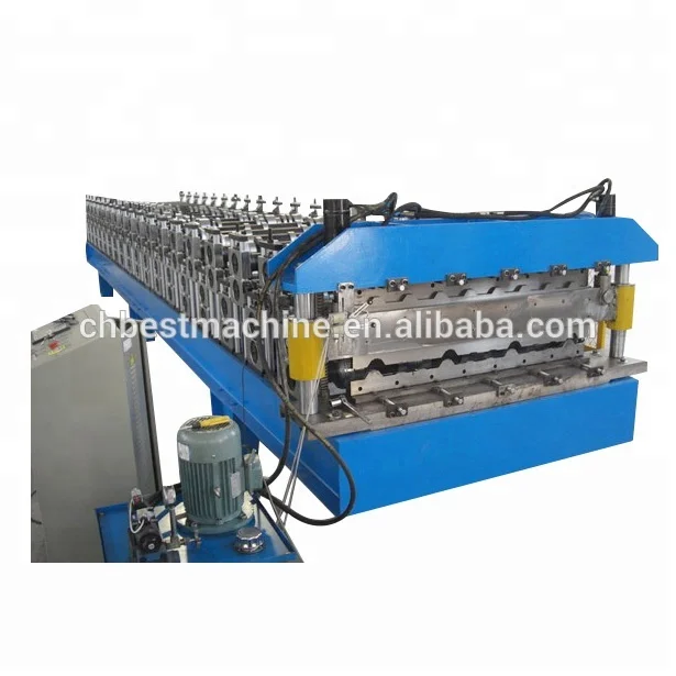 Kenya Metal Trimflute profile roof sheet making roller machine