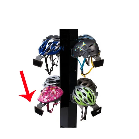 Custom Sport Shop Retail Store Free Standing Pop Display Unit , Motorcycle Bike Helmet Display Stand