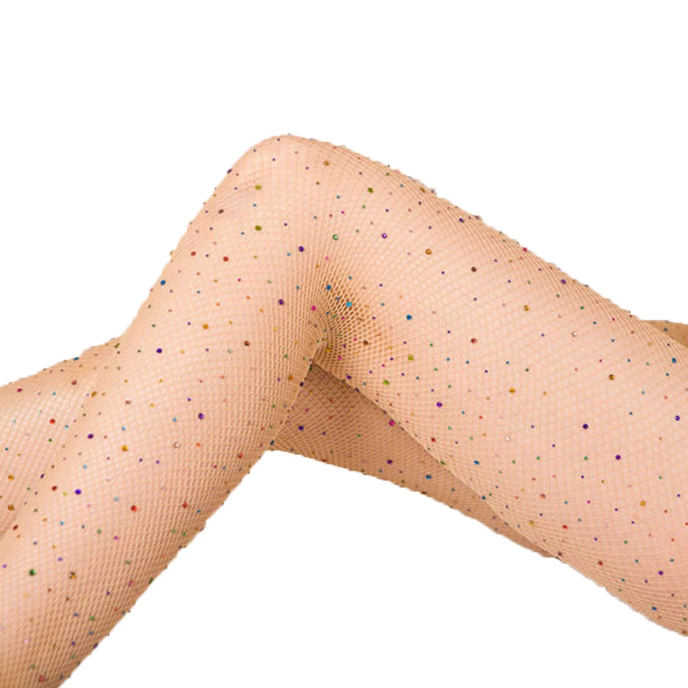 
Lady Mesh Diamonds Tights, Bright Fishnet Crystal Pantyhose, Sexy Bling Colour Rhinestone Stockings 
