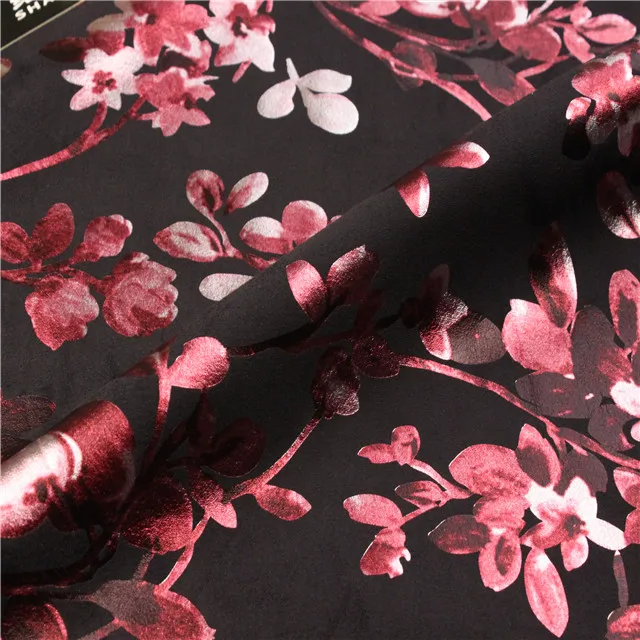
new fahion faux printed polyester suede fabric for women cloth 