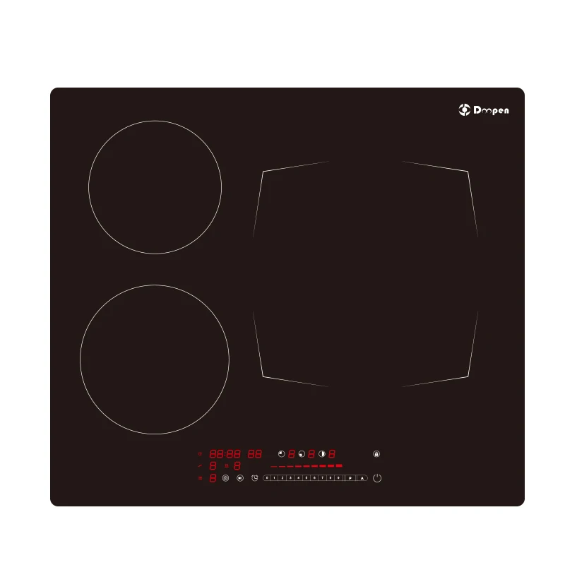 Kitchen Appliance Half Bridge Three Burners Built in Induction Cooker Hob IH Cooktop