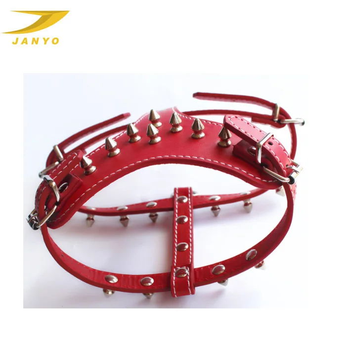 Studded & Spiked luxury wholesale adjustable leather dog harness vest