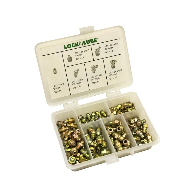 Высококачественная латунная смазочная насадка Zerk 110 шт. (M6,M8,M10), Набор насадок в ассортименте