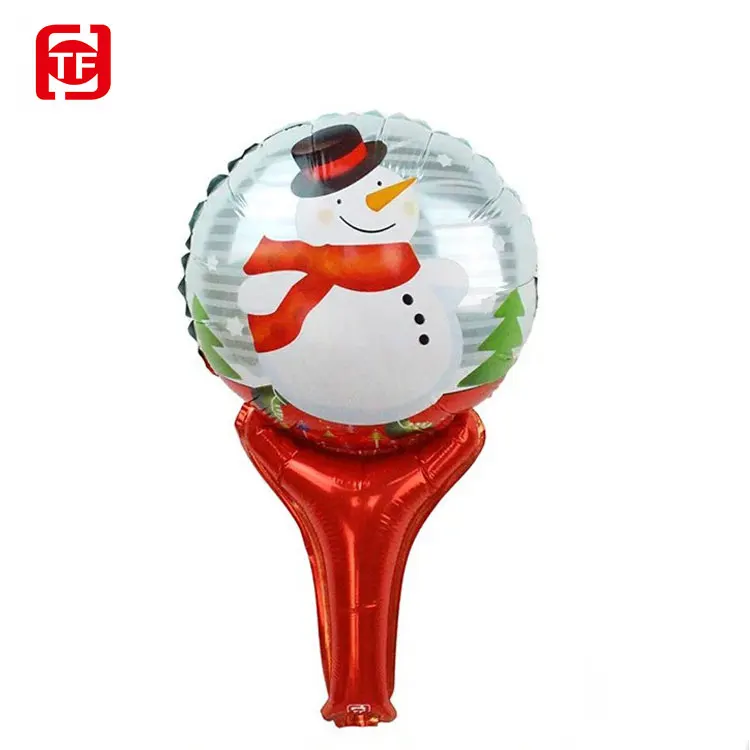 Alibaba Hot Sell 2018 Kids Toys 30*50cm Hand Holding Stick Balloons Inflatable Air Clap Stick Foil balloons