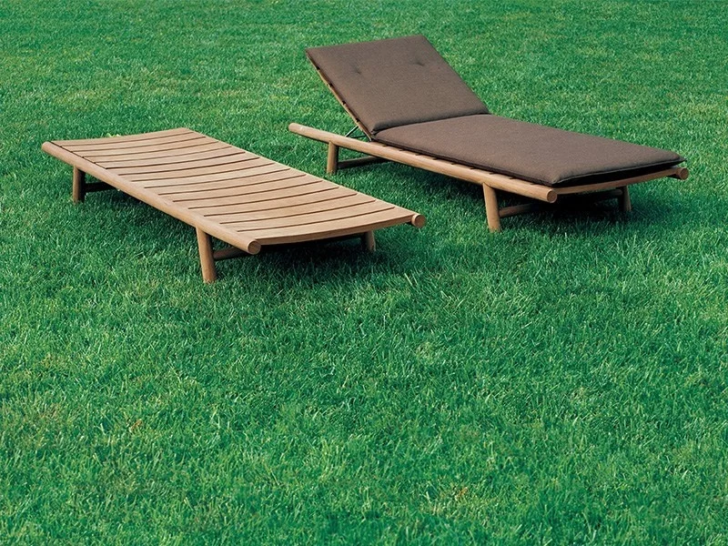 Hotel Outdoor Garden and Beach Use Teak Wooden Sunbed Sun Lounger
