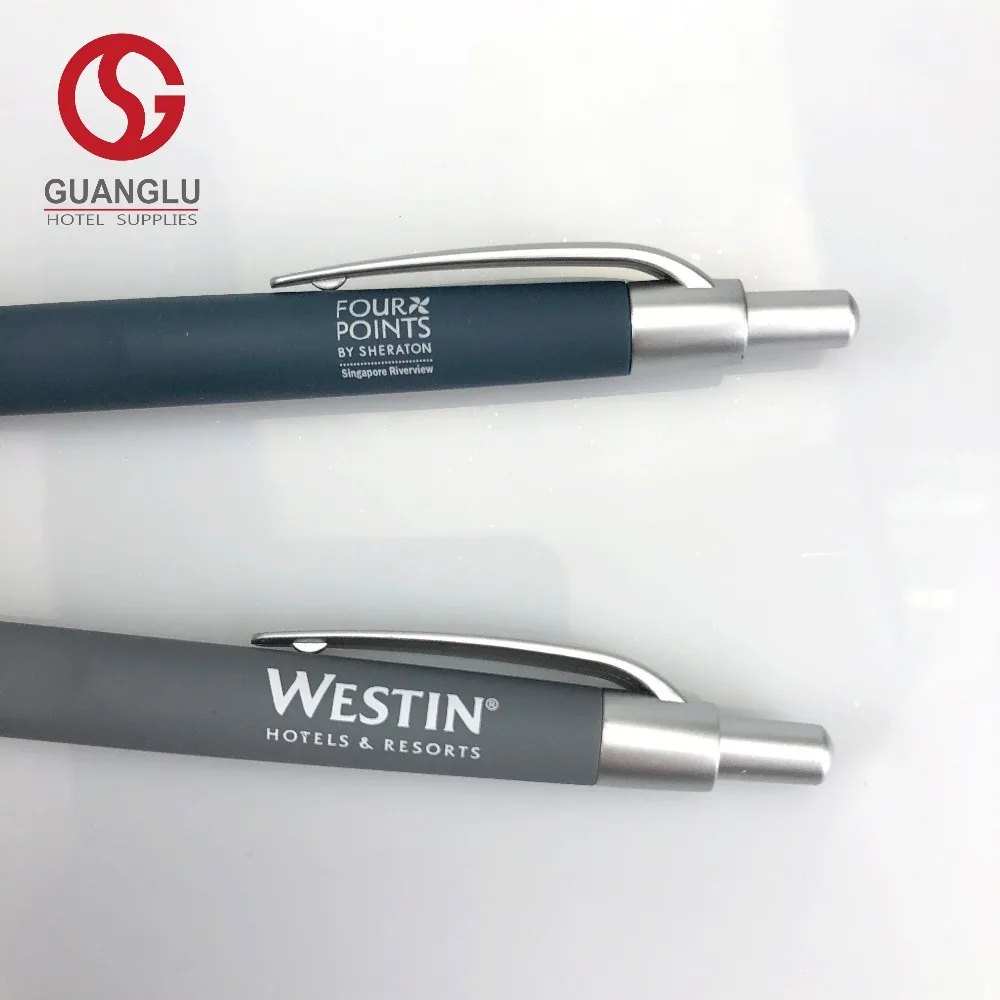 Promotional Hotel Rubber Plastic Ballpoint Pen