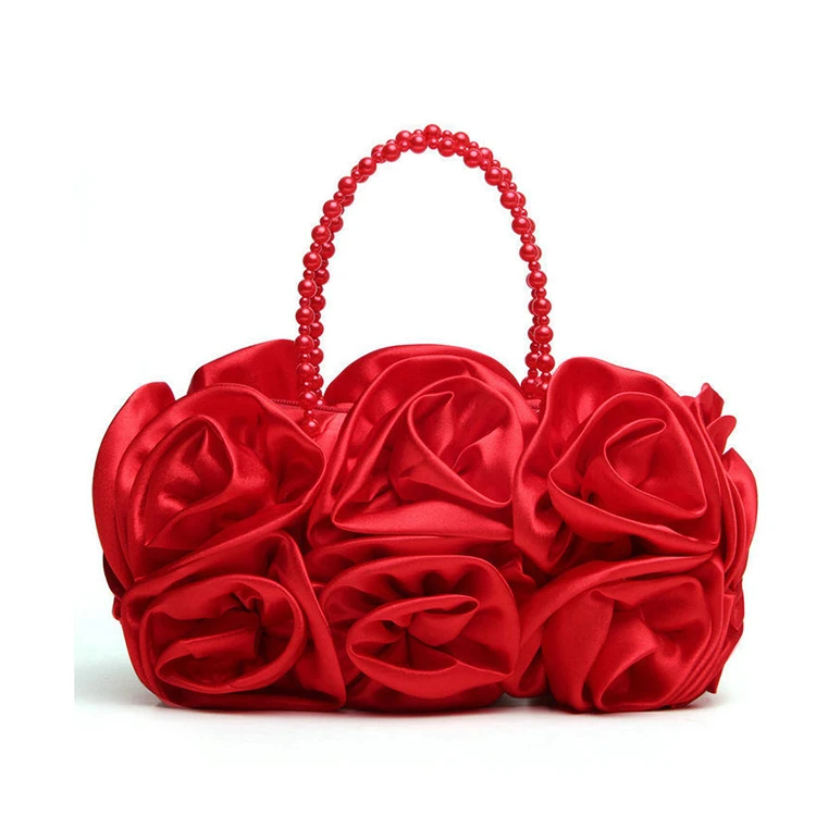 
Online Shop Beads Handle Women Clutch Purses Stylish Bride Hand bag 