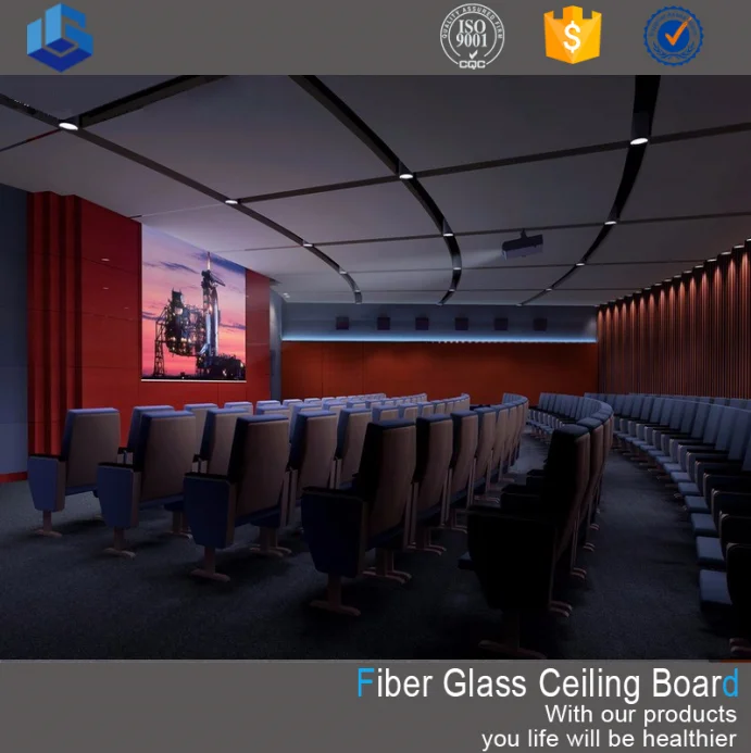 
2x4 acoustic black fiberglass ceiling tiles cheap ceiling panel 